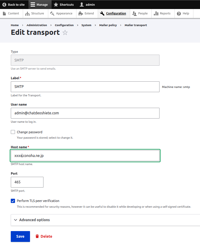 Edit Transport